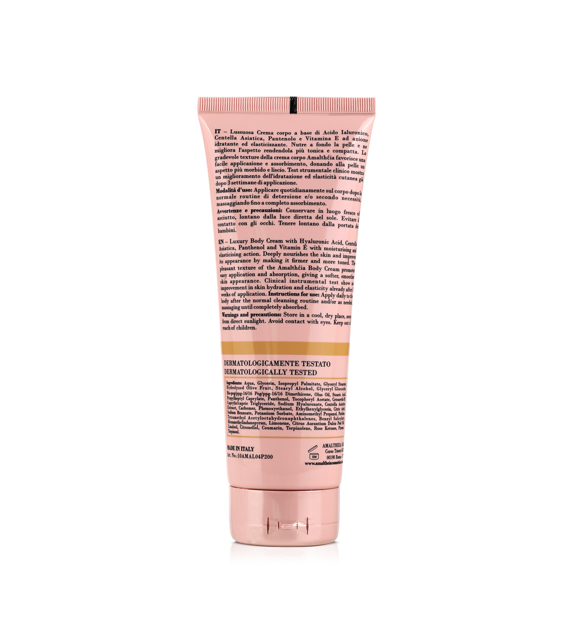 Crema Corpo Idratante ed Elasticizzante in Tubo